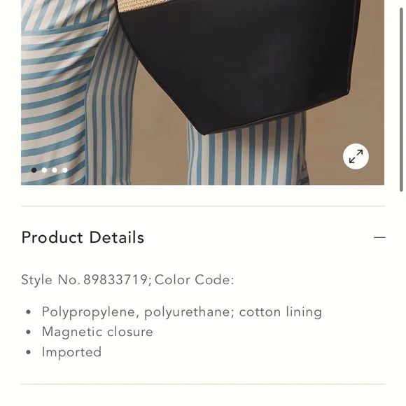 Anthropologie Raffia Mix Bucket Tote - Picture 4 of 4